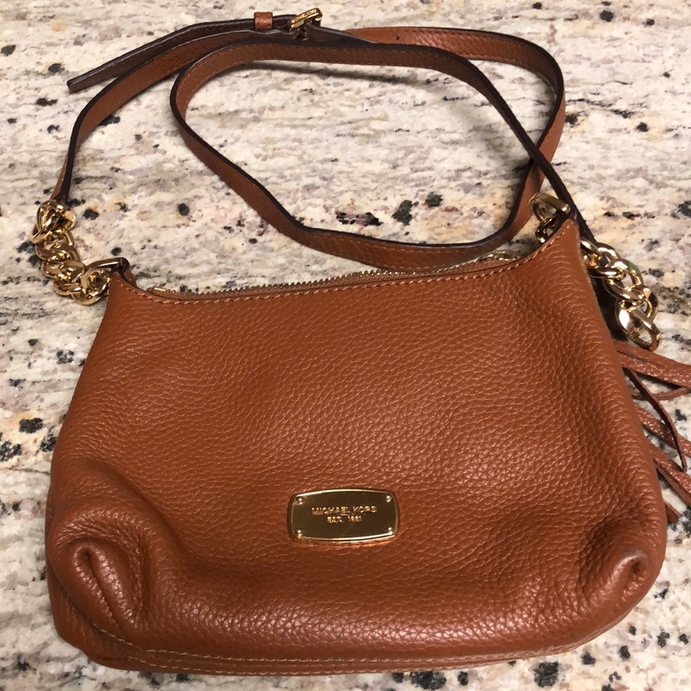 Michael Kors Brown Crossbody with Tassel 8x5